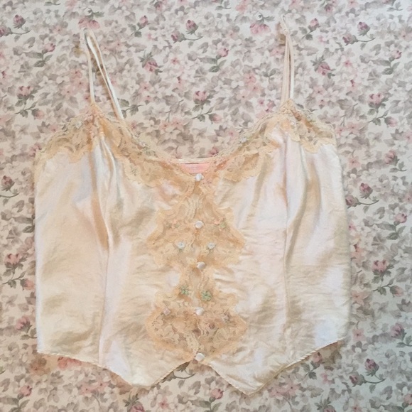 Victoria's Secret Tops - Victoria’s Secret Lacy Floral Lingerie Top